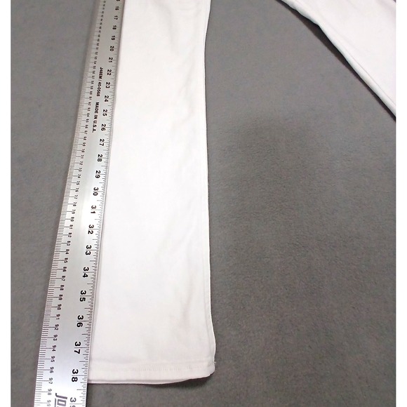 Boss Hugo Boss Men 32x30 White Stretch Cashmere-Touch Slim‎ Fit Candiani Jeans - Picture 3 of 16